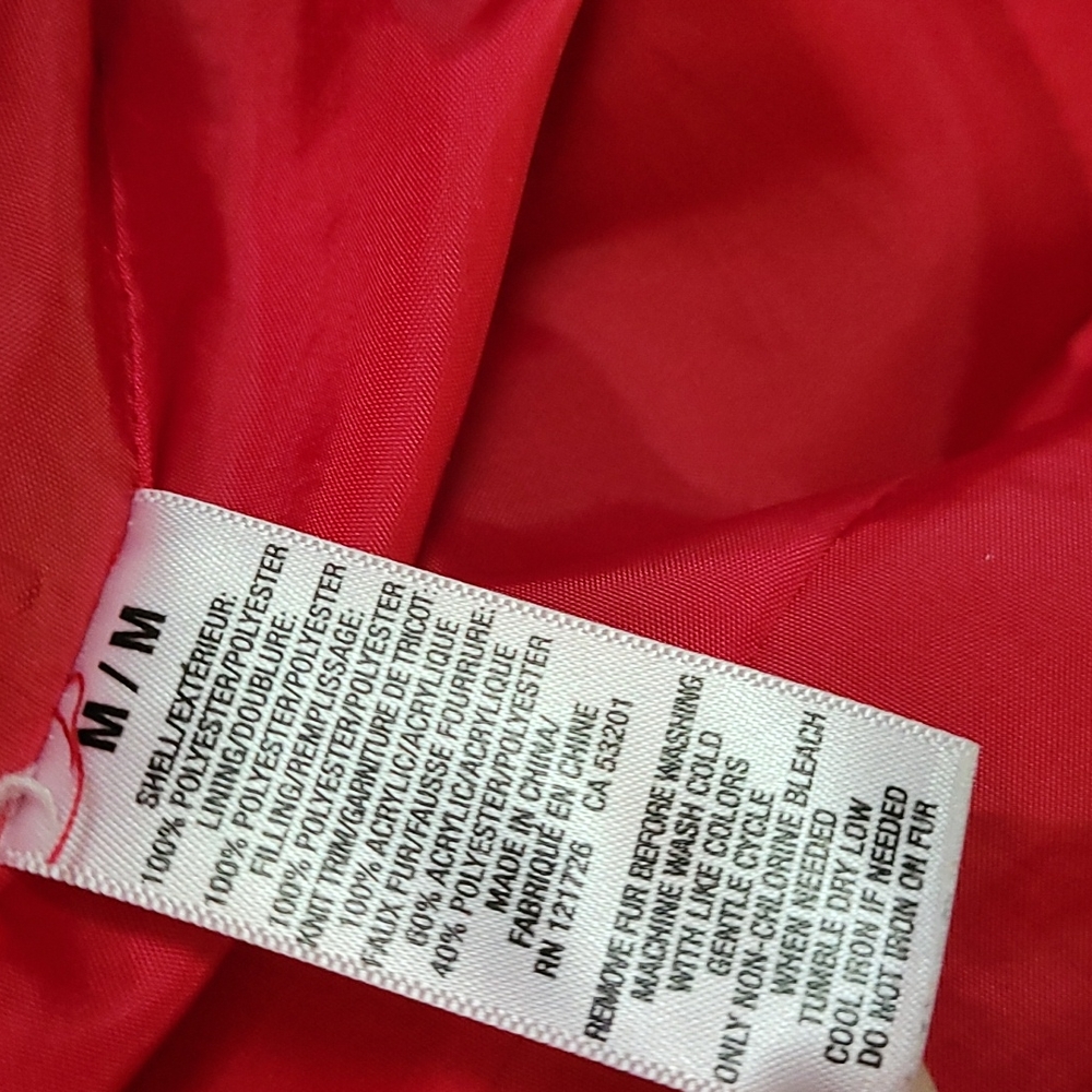 Aeropostale Juniors red medium winter puffer coat - Picture 8 of 11